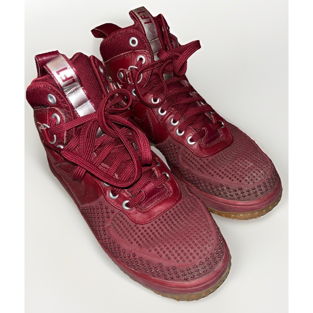 Nike Lunar Force 1 DuckBoots‎ Men's 8.5 Team Red Leather Waterproof - Picture 6 of 13